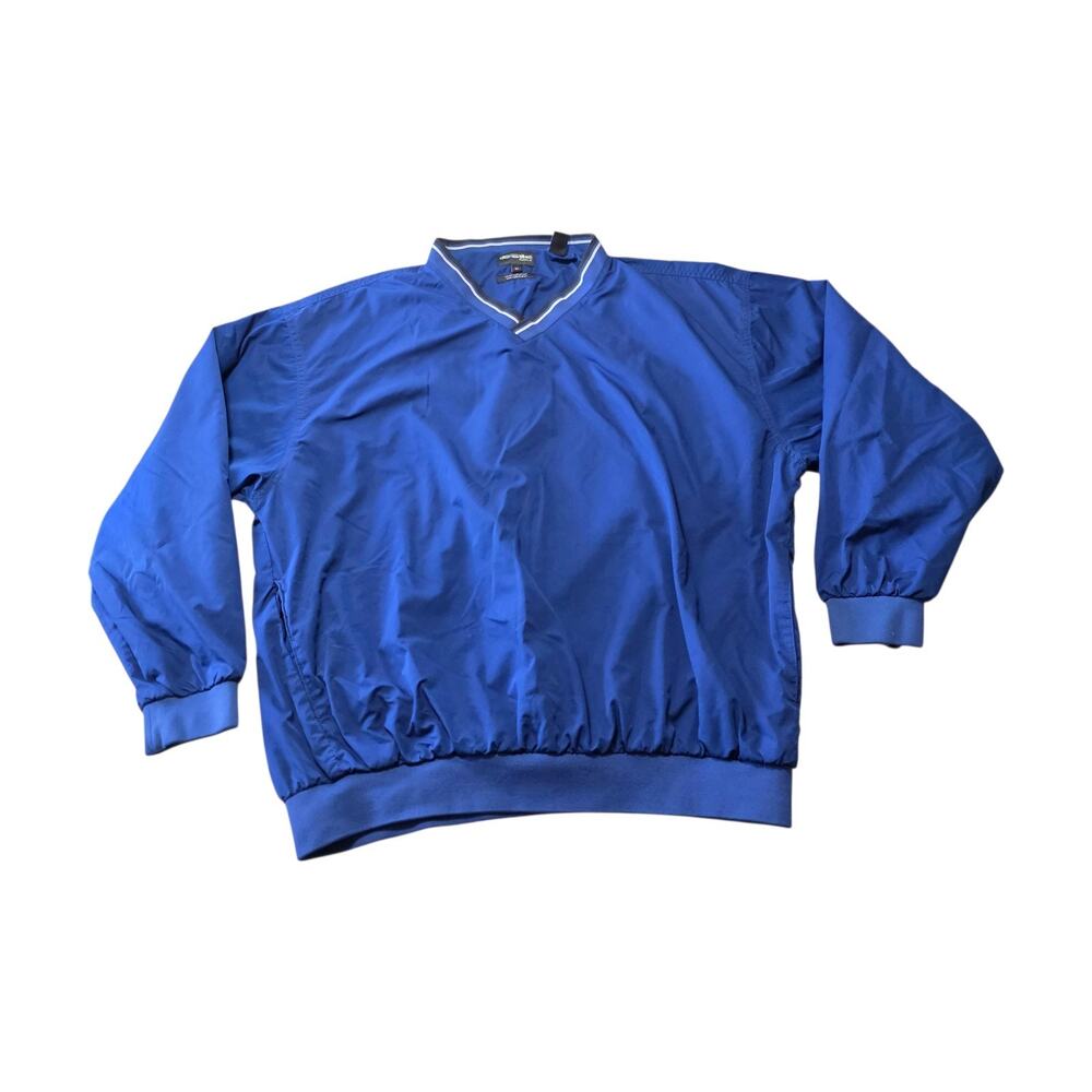 Bolle' Golf Pullover Windbreaker Mens Size M V Neck Blue Pockets Lined